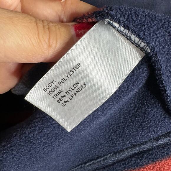 Duluth Trading Men's Doubleback Fleece Button Mock Pullover Blue Striped L - Picture 7 of 7